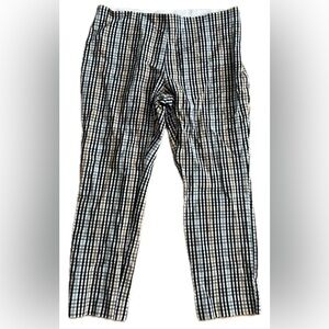 A New Day Plaid Cropped Pants Elastic Waist and Side Zip/Hook Close - Women’s 16